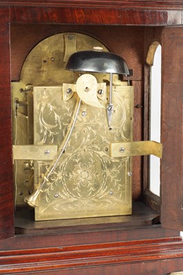 Lot 1207 - JAMES MITCHELL, LONDON. A GEORGE III FIGURED MAHOGANY VERGE BRACKET CLOCK