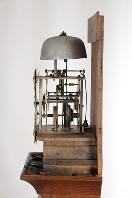 Lot 1264 - BINNS OF HALIFAX. AN 18TH CENTURY OAK 30-HOUR 8" DIAL VERGE LONGCASE CLOCK