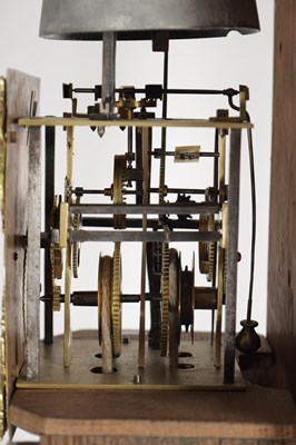 Lot 1264 - BINNS OF HALIFAX. AN 18TH CENTURY OAK 30-HOUR 8" DIAL VERGE LONGCASE CLOCK