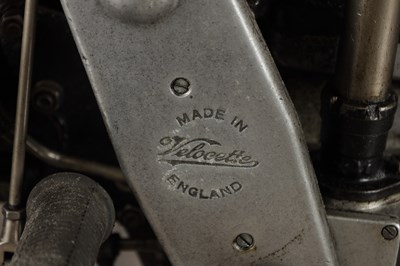 Lot A 1927 VELOCETTE KSS 350CC MOTORCYCLE