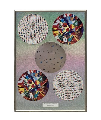 Lot 705 - A 20TH CENTURY DAIMEN HIRST DESIGN FRAMED PRINT "BEAUTIFUL INSIDE MY HEAD FOREVER"