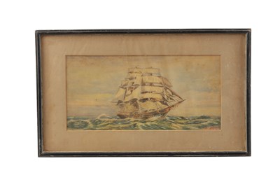 Lot 738 - A 19TH CENTURY SEASCAPE WATERCOLOUR