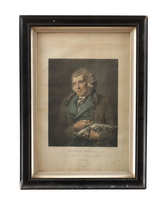 Lot 703 - AN EARLY 19TH CENTURY COLOURED ENGRAVING PORTRAIT OF GEORGE WALLIS OF HULL (1731-1803)
