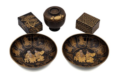 Lot 561 - A COLLECTION OF 20TH CENTURY JAPANESE LACQUERWORK PIECES