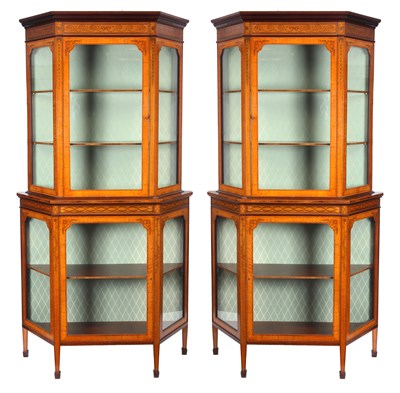 Lot 781 - A FINE PAIR OF LATE 19TH CENTURY INLAID...
