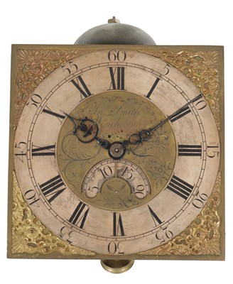 Lot 1356 - JOHN SMITH, WINCHCOMB. AN 18TH CENTURY ENGLISH BRASS LONGCASE CLOCK MOVEMENT