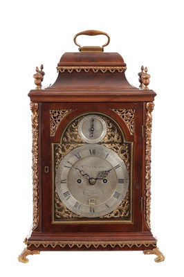 Lot 1201 - M. NICOLASON, LONDON A GEORGE III ORMOLU MOUNTED MAHOGANY VERGE BRACKET CLOCK