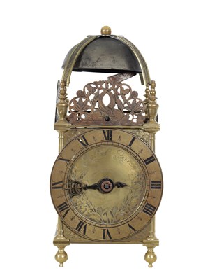 Lot 1266 - ROBBART PAGE A 17TH CENTURY ENGLISH LANTERN CLOCK WITH BALANCE WHEEL VERGE ESCAPEMENT