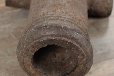 Lot 643 - A PAIR OF 18TH CENTURY CAST IRON CANNON BARRELS