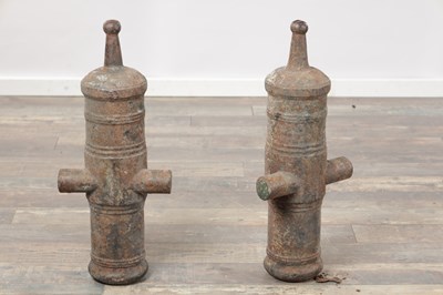 Lot 643 - A PAIR OF 18TH CENTURY CAST IRON CANNON BARRELS