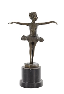 Lot 1065 - AFTER EDGAR DEGAS (1834–1917) A BRONZE FIGURE OF A BALLET DANCER