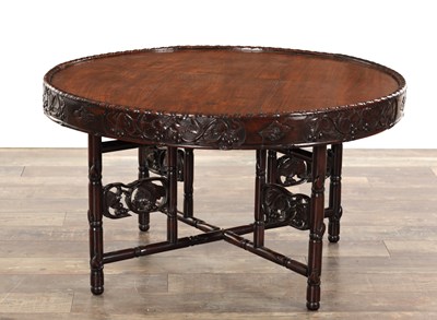 Lot 466 - A LATE 19TH CENTURY CHINESE HARDWOOD OCCASIONAL TABLE