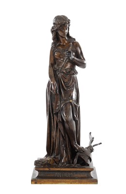 Lot 1011 - LÉON PILET (1836–1916) A FRENCH PATINATED BRONZE FIGURE OF ANTIOPE