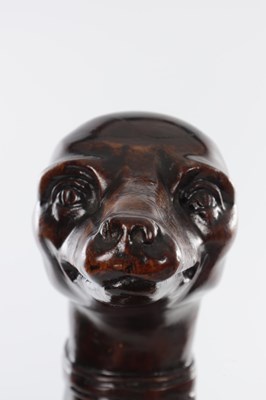 Lot 992 - A FINE PAIR OF 18TH CENTURY CARVED WALNUT HERALDIC GREYHOUND FIGURES