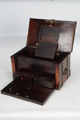 Lot 804 - A LATE 17TH CENTURY OYSTER CUT KINGWOOD VENEERED COFFRE FORT
