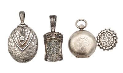Lot 255 - A COLLECTION OF LATE 19TH CENTURY SILVER PIECES