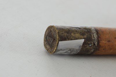 Lot A 19TH CENTURY IVORY MOUNTED WALKING CANE