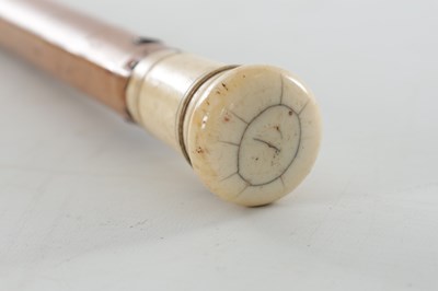Lot A 19TH CENTURY IVORY MOUNTED WALKING CANE