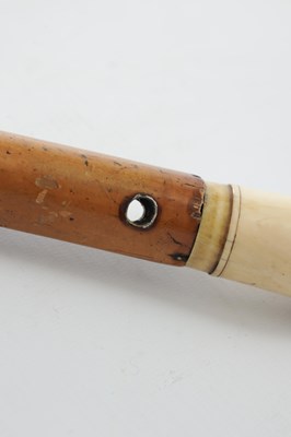 Lot A 19TH CENTURY IVORY MOUNTED WALKING CANE