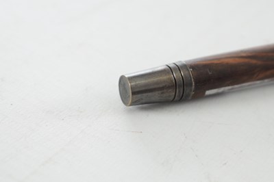 Lot A 19TH CENTURY MALACCA WALKING CANE WITH SILVER JANUS HANDLE