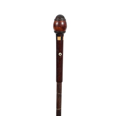 Lot 855 - A 19TH CENTURY MALACCA WALKING CANE
