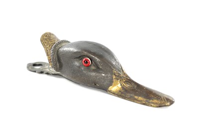 Lot 1045 - A 20TH CENTURY CAST BRASS PAPER CLIP