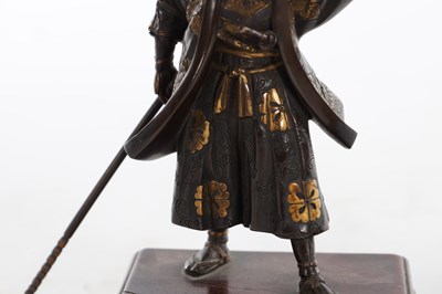 Lot 493 - A FINE PAIR OF LATE 19TH CENTURY JAPANESE MEIJI BRONZE FIGURAL SCULPTURES BY MIYAO