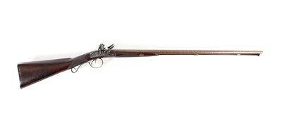 Lot 633 - OATES, WORCESTER. A GEORGE III FLINTLOCK 18 BORE DOUBLE BARRELED SHOTGUN