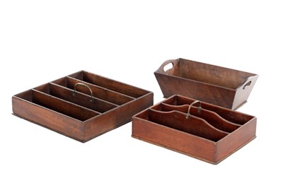 Lot 798 - A COLLECTION OF THREE 18TH CENTURY CUTLERY TRAYS