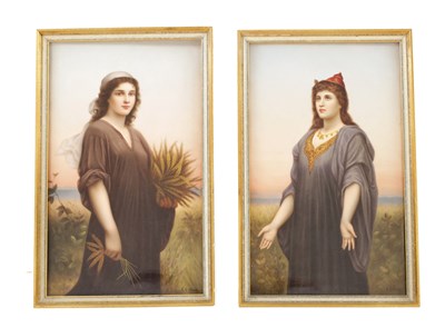 Lot 36 - A PAIR OF LATE 19TH CENTURY VIENNA / BERLIN (KPM) STYLE PORCELAIN PLAQUES