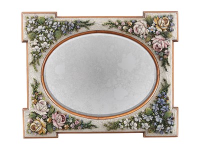 Lot 1068 - A LARGE LATE 19TH CENTURY VENETIAN MICRO MOSAIC MIRROR