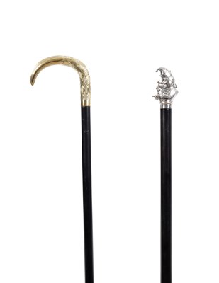 Lot 872 - TWO EARLY 20TH CENTURY WALKING CANES