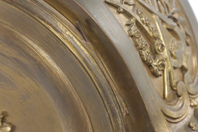 Lot 1306 - DENIERE A PARIS. A 19TH CENTURY FRENCH ORMOLU MANTEL CLOCK WITH MOONPHASE