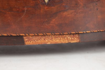 Lot 1536 - A GEORGE III MAHOGANY SERPENTINE FRONTED TOILET MIRROR