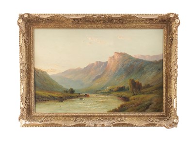 Lot 653 - ALFRED DE BREANSKI JUNIOR A BRITISH OIL ON CANVAS HIGHLAND LANDSCAPE EVENING NEAR CALLANDER