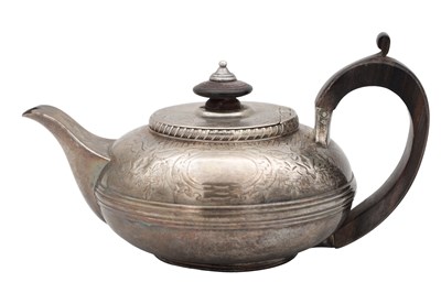 Lot 148 - A REGENCY SILVER COFFEE POT