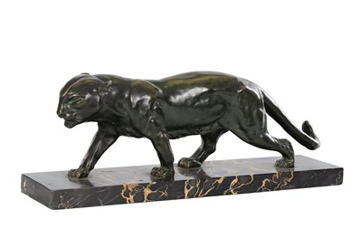 Lot 1005 - SERGE ZELIKSON (RUSSIAN 1890-1966) AN ART DECO PATINATED BRONZE SCULTURE