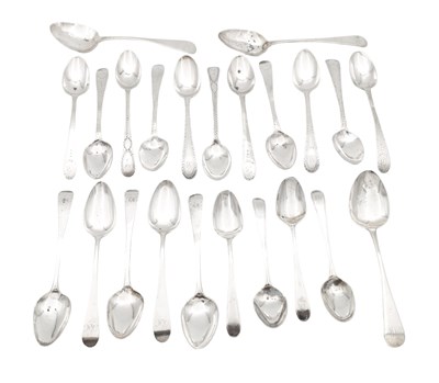 Lot 168 - A COLLECTION OF 19TH CENTURY SILVER TEASPOONS