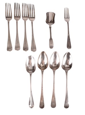 Lot 164 - A COLLECTION OF LATE 18TH AND LATE 19TH CENTURY ENGLISH SILVER FLATWARE