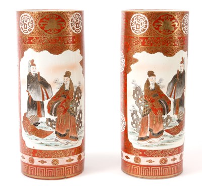 Lot 86 - A LARGE PAIR OF JAPANESE MEIJI PERIOD SATSUMA...