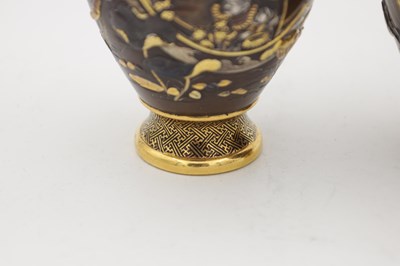 Lot 416 - A FINE PAIR OF MEIJI PERIOD JAPANESE BRONZE VASES