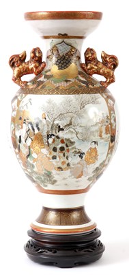 Lot 87 - A LARGE MEIJI PERIOD JAPANESE BALUSTER SHAPED...
