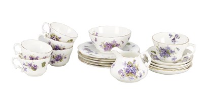 Lot 120 - AN EARLY 20TH CENTURY VIOLETS TEA SERVICE BY HAMMERSLEY & CO