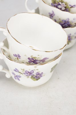 Lot 120 - AN EARLY 20TH CENTURY VIOLETS TEA SERVICE BY HAMMERSLEY & CO