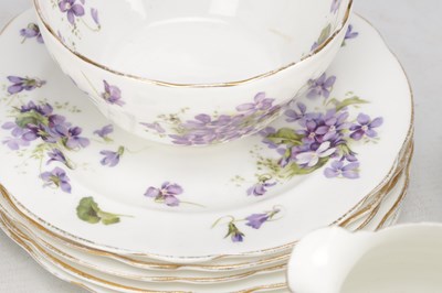 Lot 120 - AN EARLY 20TH CENTURY VIOLETS TEA SERVICE BY HAMMERSLEY & CO