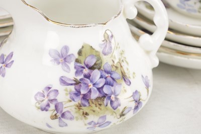 Lot 120 - AN EARLY 20TH CENTURY VIOLETS TEA SERVICE BY HAMMERSLEY & CO