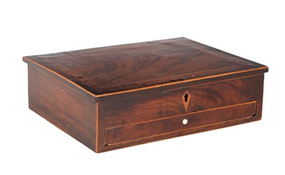 Lot 782 - A LATE 19TH CENTURY MAHOGANY DESK BOX