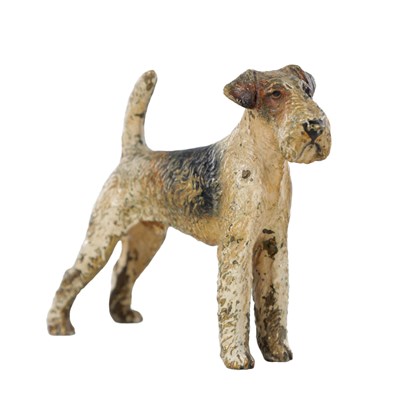 Lot 978 - ATTRIBUTED TO FRANZ BERGMAN (1861–1936) AN AUSTRIAN COLD-PAINTED BRONZE TERRIER