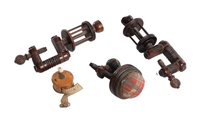 Lot 1102 - A COLLECTION OF 19TH CENTURY WOODEN SEWING TOOLS
