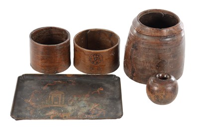 Lot 821 - A COLLECTION OF 19TH CENTURY TURNED WOODEN ITEMS